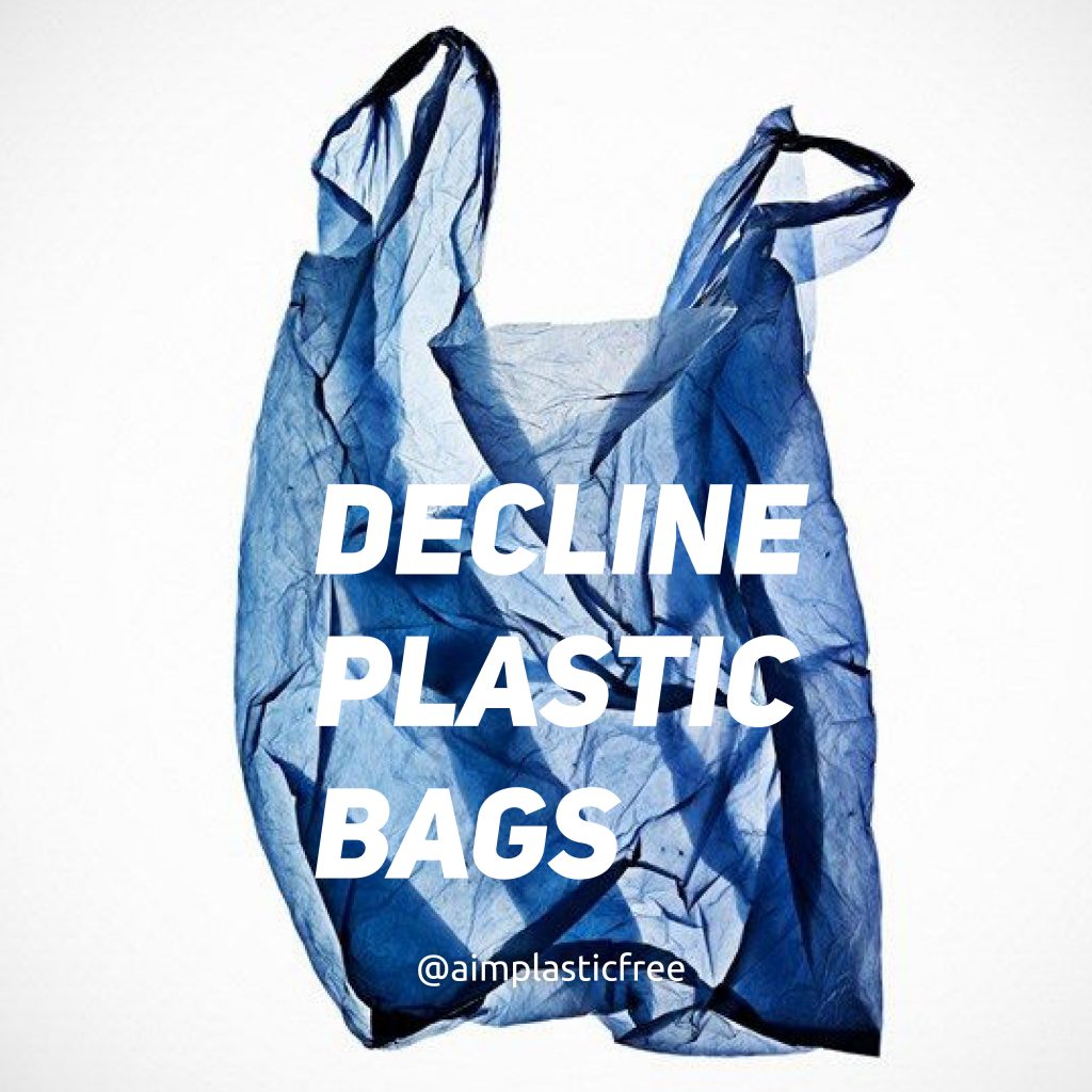 decline single use plastic bags