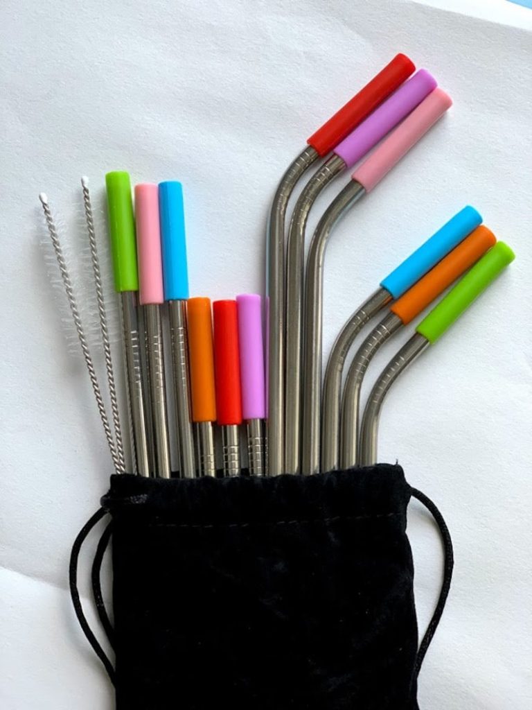 bring your own metal straw with silicone tip